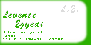 levente egyedi business card